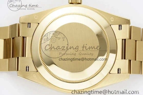 AAA Replica Watches 904L A2836 Green Gain Bracelet EasyMatch YG on V Roman 40 JDF DayDate Dial Markers Weight Steel 1822 President 0109